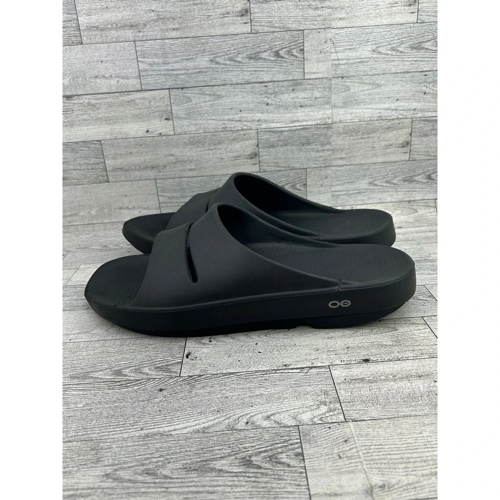 Oofos OOahh Sport Recovery Slides Black Mens 12 Womens 14 EU 45 Sandals Comfort